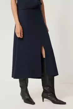 Юбка из трикотажной смеси хлопка Jigsaw, синий