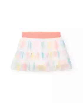 Юбка из тюля для малышки с разноцветными сердечками Boboli, многоцветный