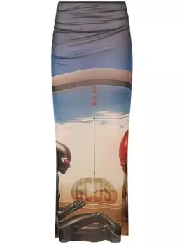 Юбка из тюля GCDS Creatures, синий