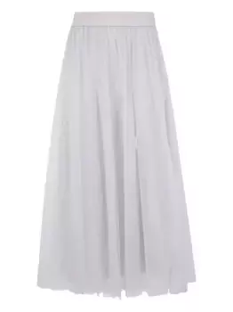 Юбка из тюля с эластичной талией Fabiana Filippi, белый