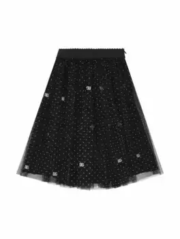 Юбка из тюля с люрексом Dolce&Gabbana, черный