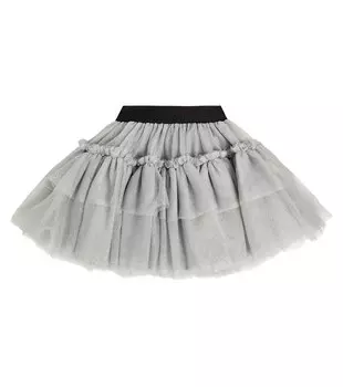 Юбка из тюля с оборками из коллаборации с Chiara Ferragni Monnalisa, серебряный