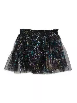Юбка из тюля со звездами для маленьких девочек Baby Sara, цвет Black Multi