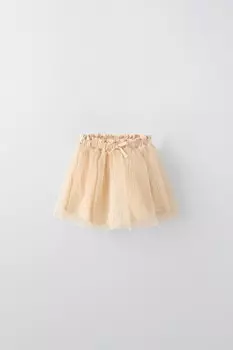 Юбка из тюля ZARA, экрю