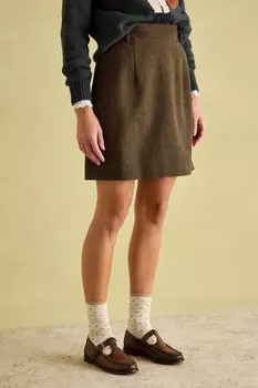 Юбка из твида Bramble Joules, коричневый