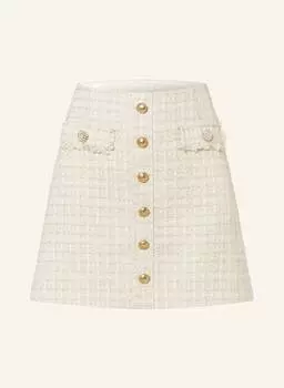 Юбка из твида Дафни с блестящей пряжей Guess, экрю