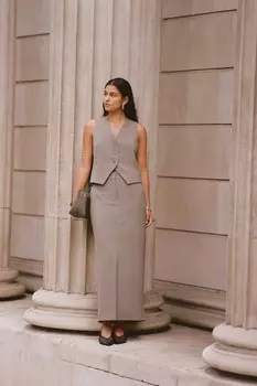 Юбка из твила Next, коричневый