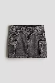 Юбка из твила в стиле карго H&M, серый