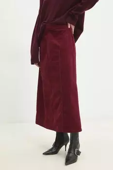 Юбка из вельвета Answear.Lab, красный