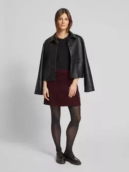 Юбка из вельвета с декоративными пуговицами модель «Марли» mbyM, бордовый