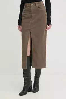 Юбка из вельвета United Colors Of Benetton, зеленый