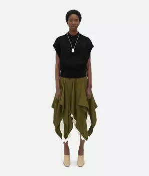 Юбка из вискозы двухслойная Bottega Veneta