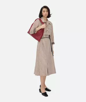 Юбка из вискозы в клетку Bottega Veneta