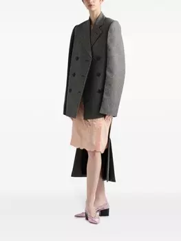 Юбка из вышитого шелка Prada, розовый