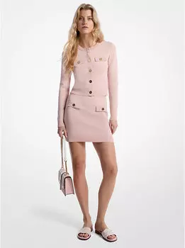 Юбка из жаккардовой ткани с логотипом Michael Kors, красный