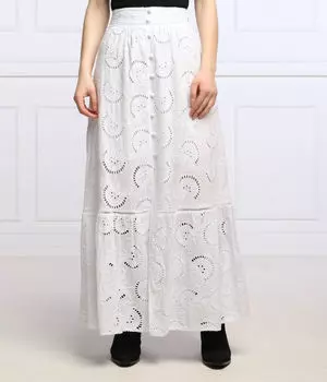 Юбка изумрудного цвета Guess Jeans, белый