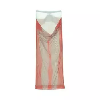 Юбка Jean Paul Gaultier Draped Pinstripe Body Morphing Long Skirt 'Mint/Coral', желто-коричневый