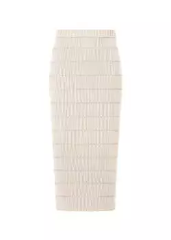 Юбка jiggly knit Pleats Please Issey Miyake, бежевый