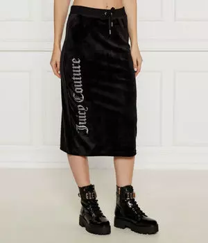 Юбка Juicy Couture длинная со стразами, черный