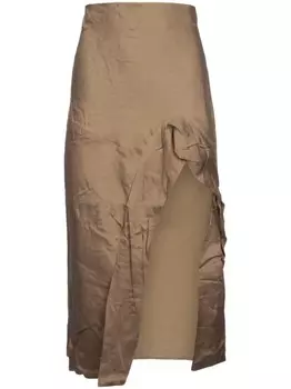 Юбка Юзефи с оборками Yuzefi, коричневый