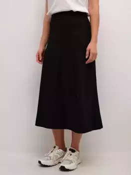 Юбка KAFFE Frederikke Jersey Midi, цвет black deep