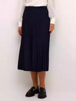 Юбка KAFFE Leandra Pleated, цвет midnight/marine