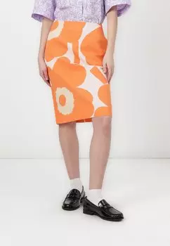 Юбка-карандаш AINOA UNIKKO Marimekko, оранжевый