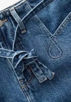 Юбка-карандаш BELTED POCKET STITCH MIDI Next, синий