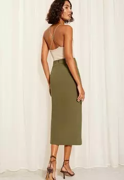 Юбка-карандаш BUTTON DETAIL MIDI Friends Like These, зеленый