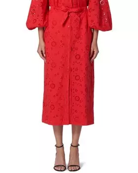 Юбка-карандаш Carolina Herrera с пуговицами спереди, красный