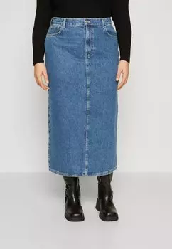 Юбка-карандаш CARSOPHIE ONLY Carmakoma, синий деним