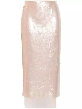 Юбка-карандаш Citrus с пайетками V:PM ATELIER, нейтральный цвет