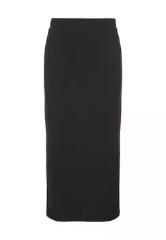 Юбка-карандаш, длина 7/8, с разрезом, женская PIECES, черный