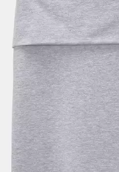 Юбка-карандаш Fold-Over Waist Midi PULL&BEAR, серый