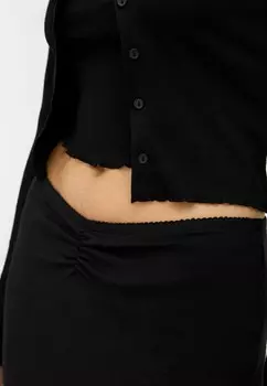 Юбка-карандаш GATHERED Bershka, черный деним