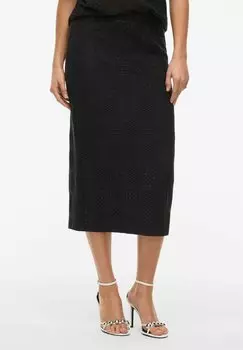 Юбка-карандаш GEMUSTERTER MIDI VILA, черный