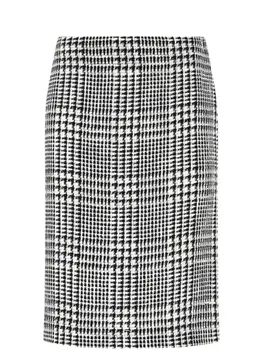 Юбка-карандаш Gianluca Capannolo с узором «гусиная лапка», белый