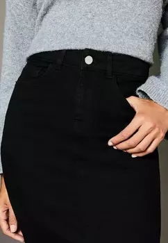 Юбка-карандаш HIGH RISE SPLIT FRONT PETITE Lipsy, черный
