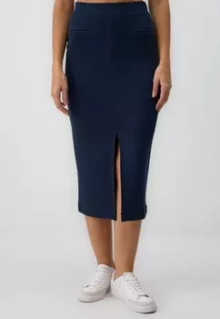 Юбка-карандаш HIGH WAIST STRAIGHT CUT MIDI Jimmy Key, темно-синий