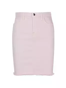 Юбка-карандаш из эластичного денима Jen7, цвет light lilac