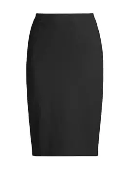 Юбка-карандаш из эластичного джерси Emporio Armani, черный