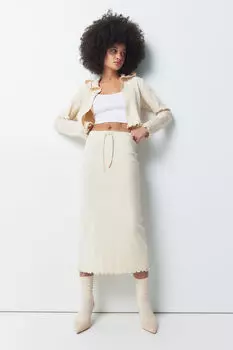 Юбка-карандаш из джерси H&M, бежевый