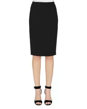 Юбка-карандаш из крепа кади Emporio Armani, цвет Black