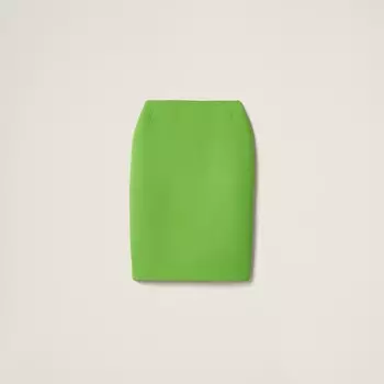 Юбка-Карандаш из плетения корзины Miu Miu, зеленый