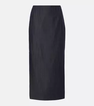Юбка-карандаш из смесовой шерсти Etro, цвет dark blue