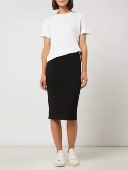 Юбка-карандаш из смесовой вискозы, модель «Селли» Selected Femme, черный