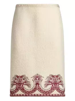 Юбка-карандаш из ткани букле ETRO, нейтральный