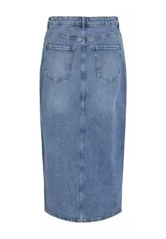 Юбка-карандаш JAF MIDI-NOOS VILA, синий деним
