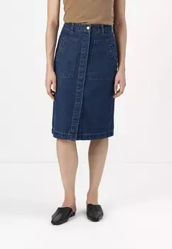 Юбка-карандаш JDYOLIVIA SKIRT JDY, темно-синие джинсы