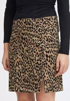 Юбка-карандаш KATE ICHI, цвет leopard jacquard